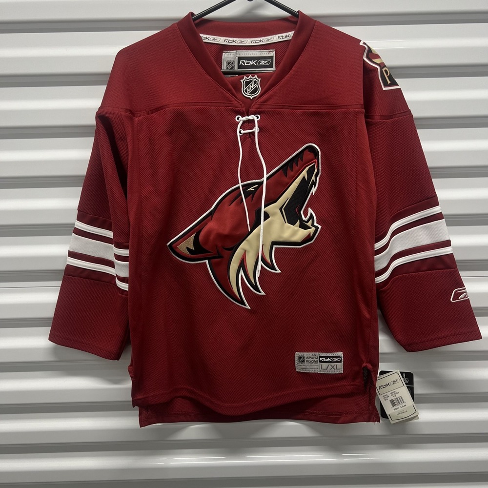 Reebok Arizona Coyotes NHL Jersey Youth L/XL Maroon Howling Coyote Logo NWT — photo 3